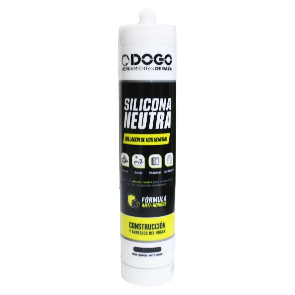 Sellador silicona neutra blanco 280 ml