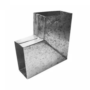 Codo rectangular plano vertical 90°