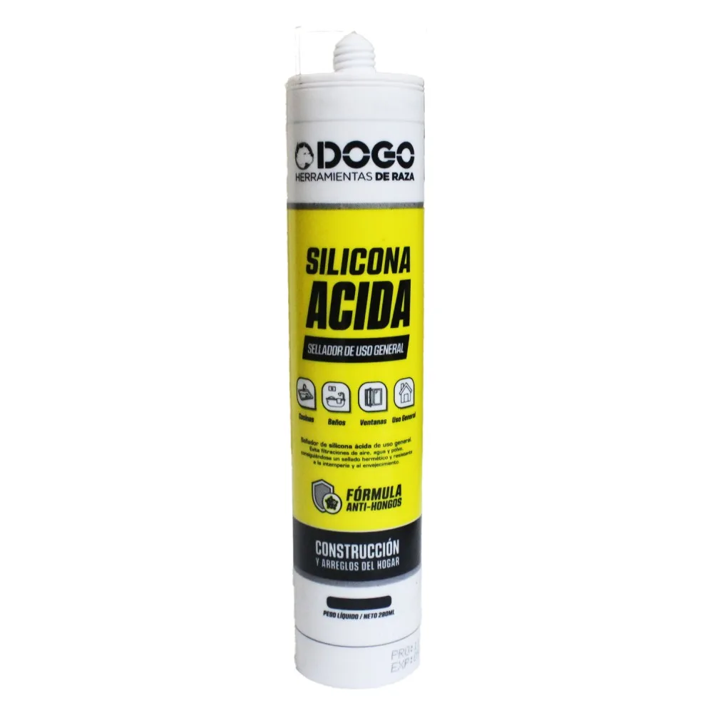 Sellador silicona ácida blanco 280 ml
